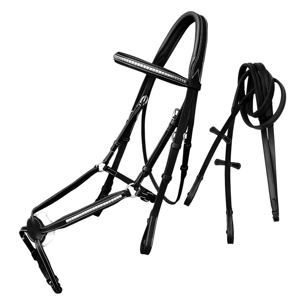 ExionPro-SS-Clincher-Figure-8-Bridle-with-Rubber-Reins