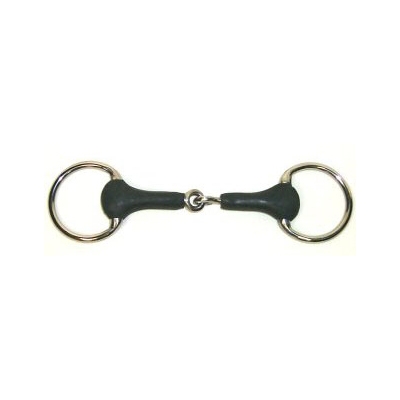 Jointed Rubber Eggbutt Snaffle 4'', 4.5''