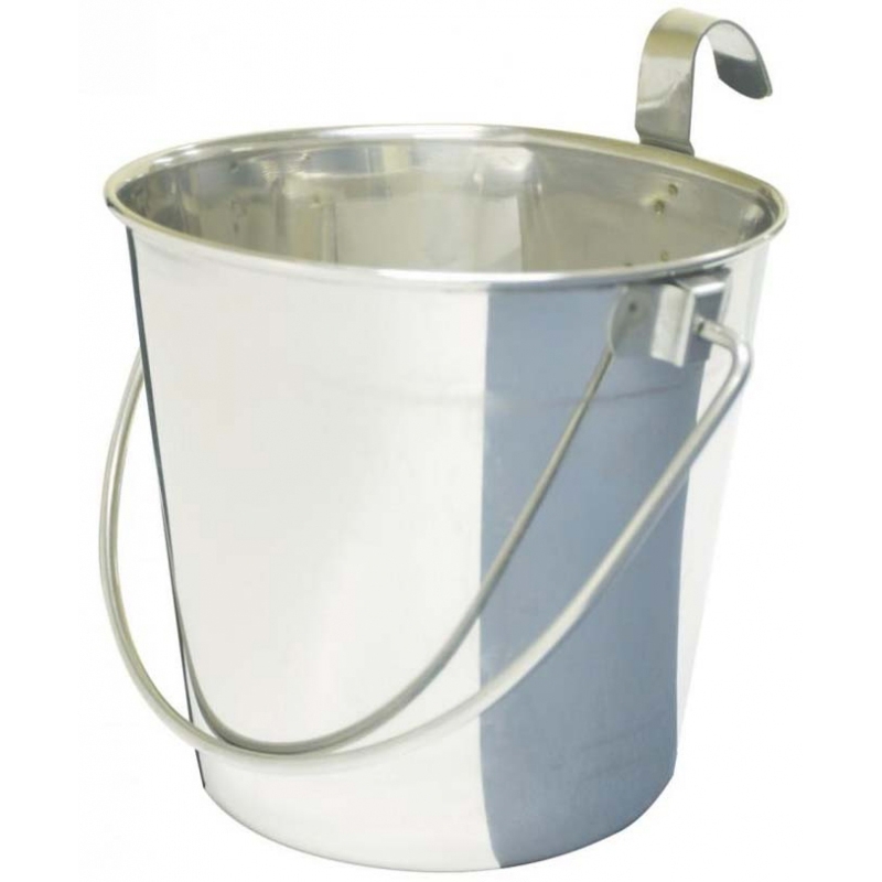 SS FLAT SIDED BUCKET PAIL 946mL - ONE HOOK